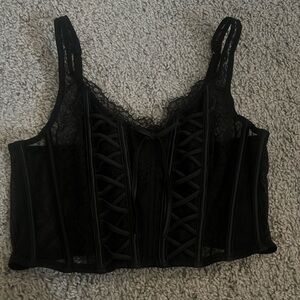Black Lace Corset Top